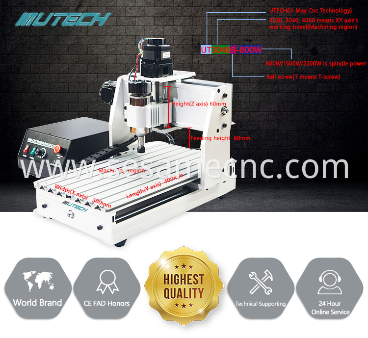 Small 3 axis CNC Milling Machine For Wood